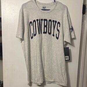 47 Light Gray Cowboys Short Sleeve Tee